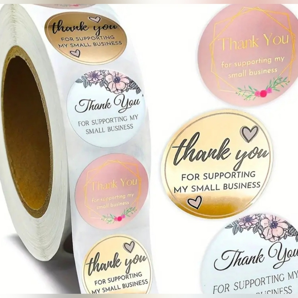 500 Thank You Stickers Roll